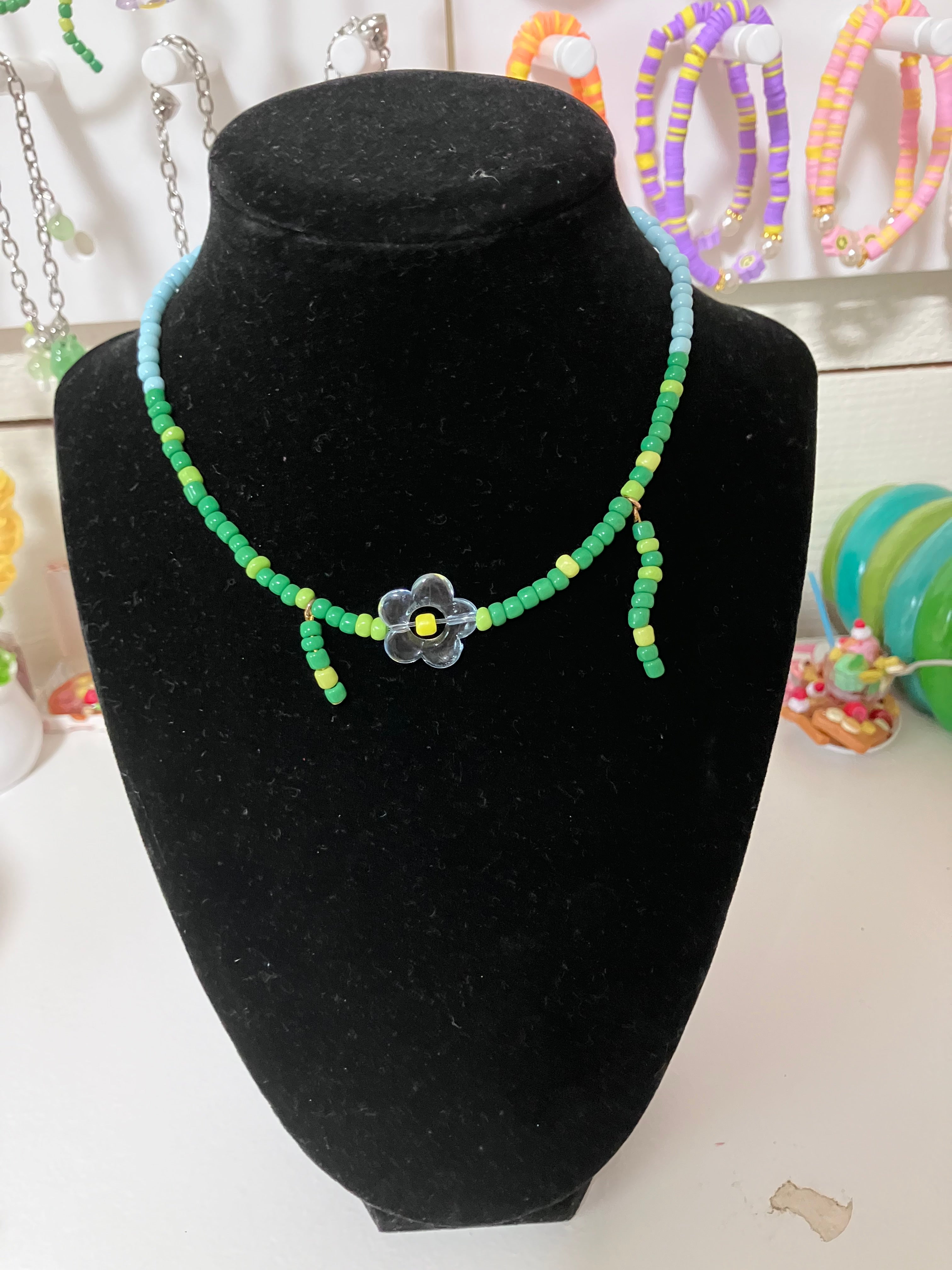flower necklace ( similar to a choker )