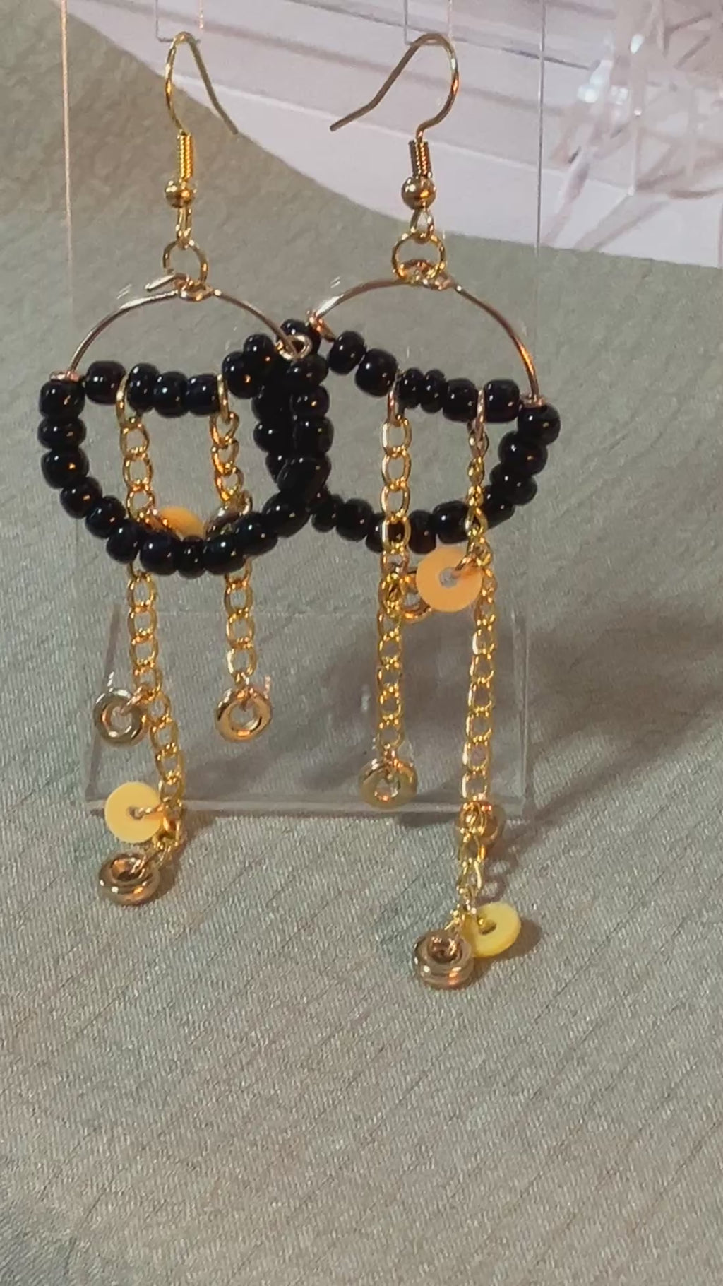Pot of gold dangling earrings